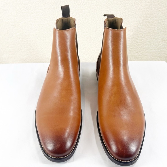 Aldo Chelsea Men's Boot Cognac Smooth Leather New Size 12 - Picture 3 of 10